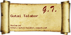 Gutai Talabor névjegykártya